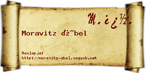 Moravitz Ábel névjegykártya