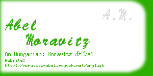 abel moravitz business card